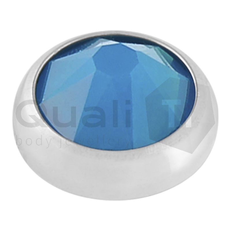 Caribbean Blue Swarovski Crystal Opal Flat Attachment